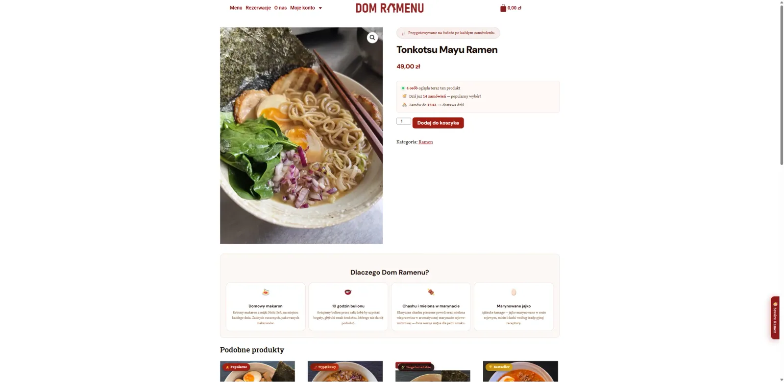 Karta produktu w sklepie WooCommerce